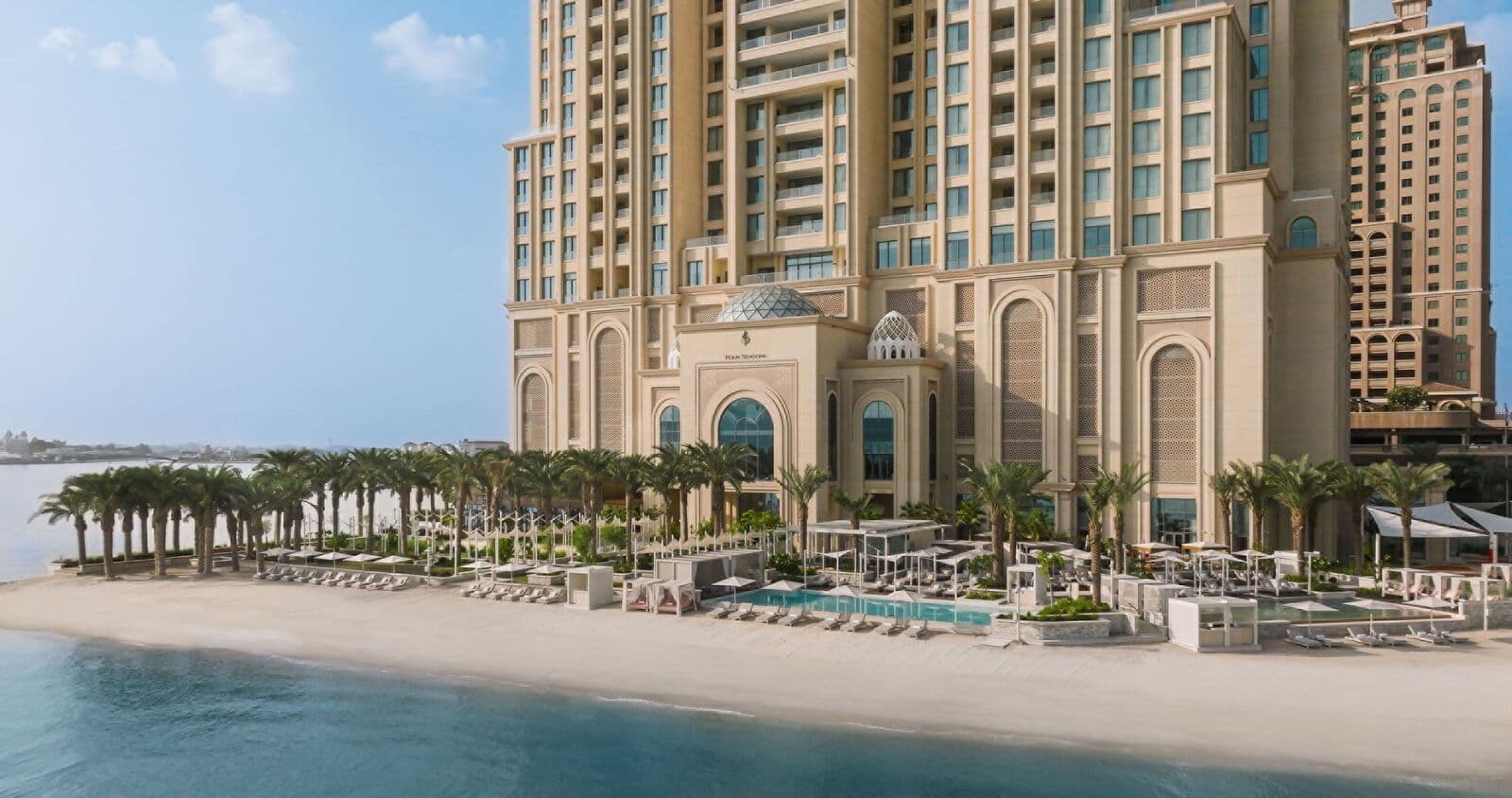 The Four Seasons Hotel Doha from the beach