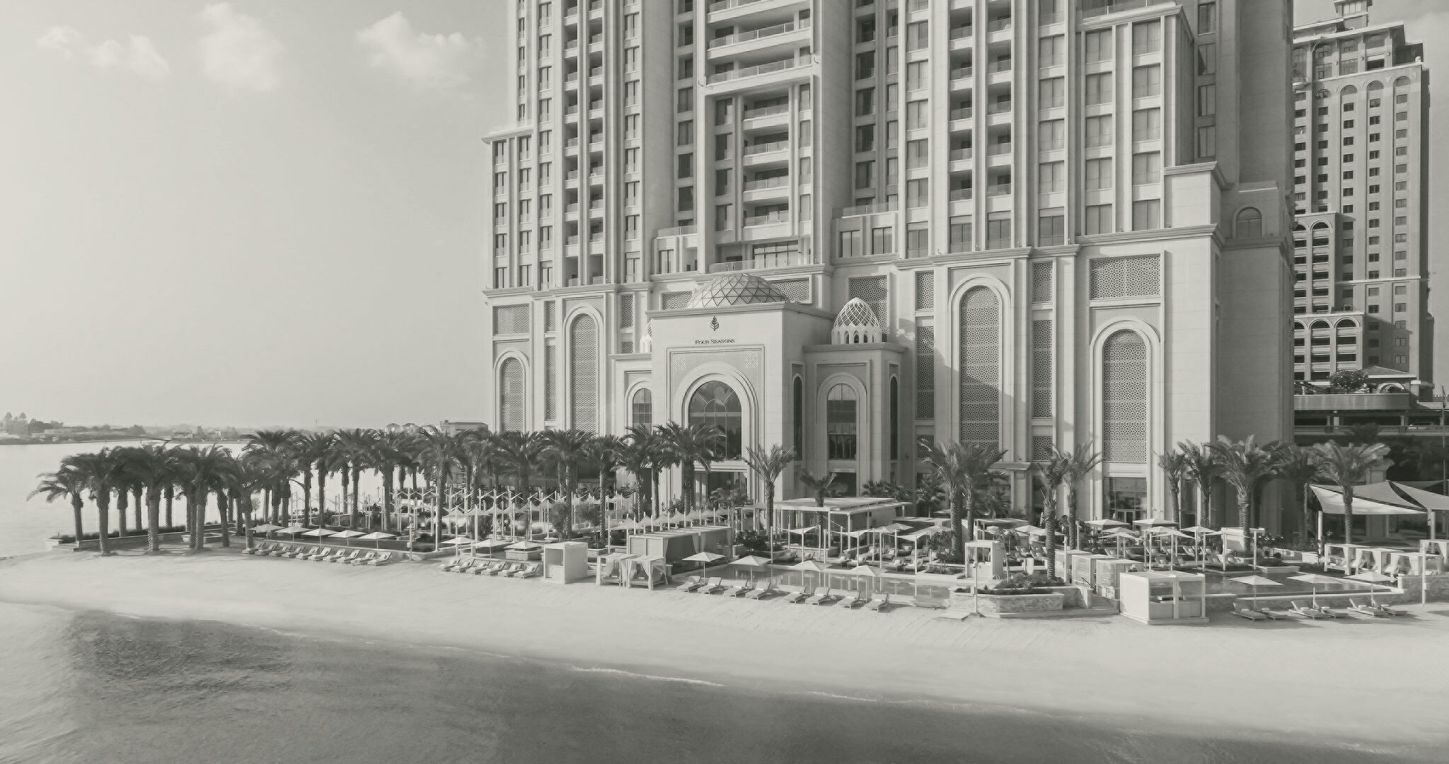 The Four Seasons Hotel, Doha, from the beach